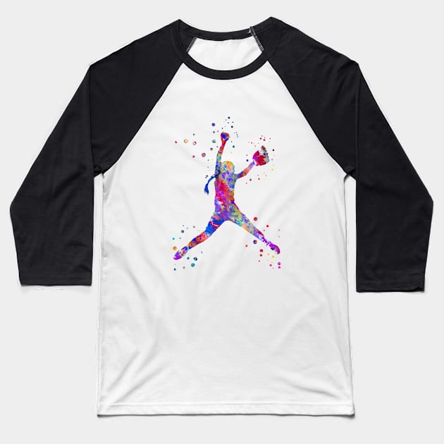 Girl baseball Baseball T-Shirt by RosaliArt